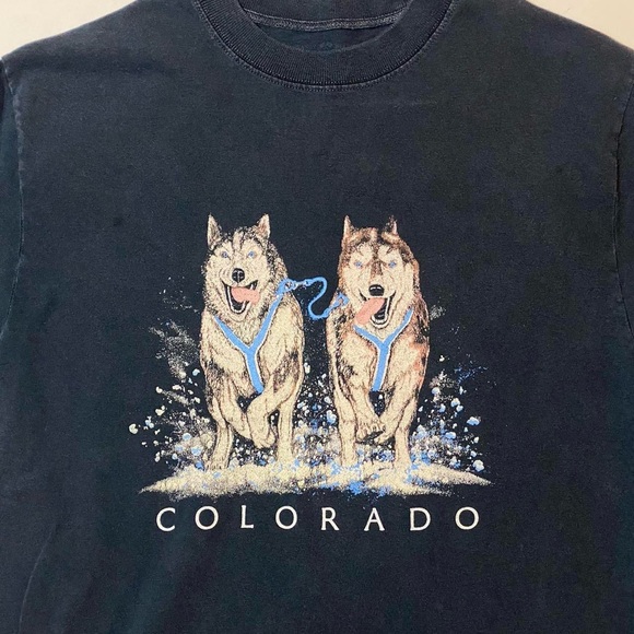 Vintage graphic Brandy Melville Colorado Husky Dogs graphic tee - Picture 8 of 8